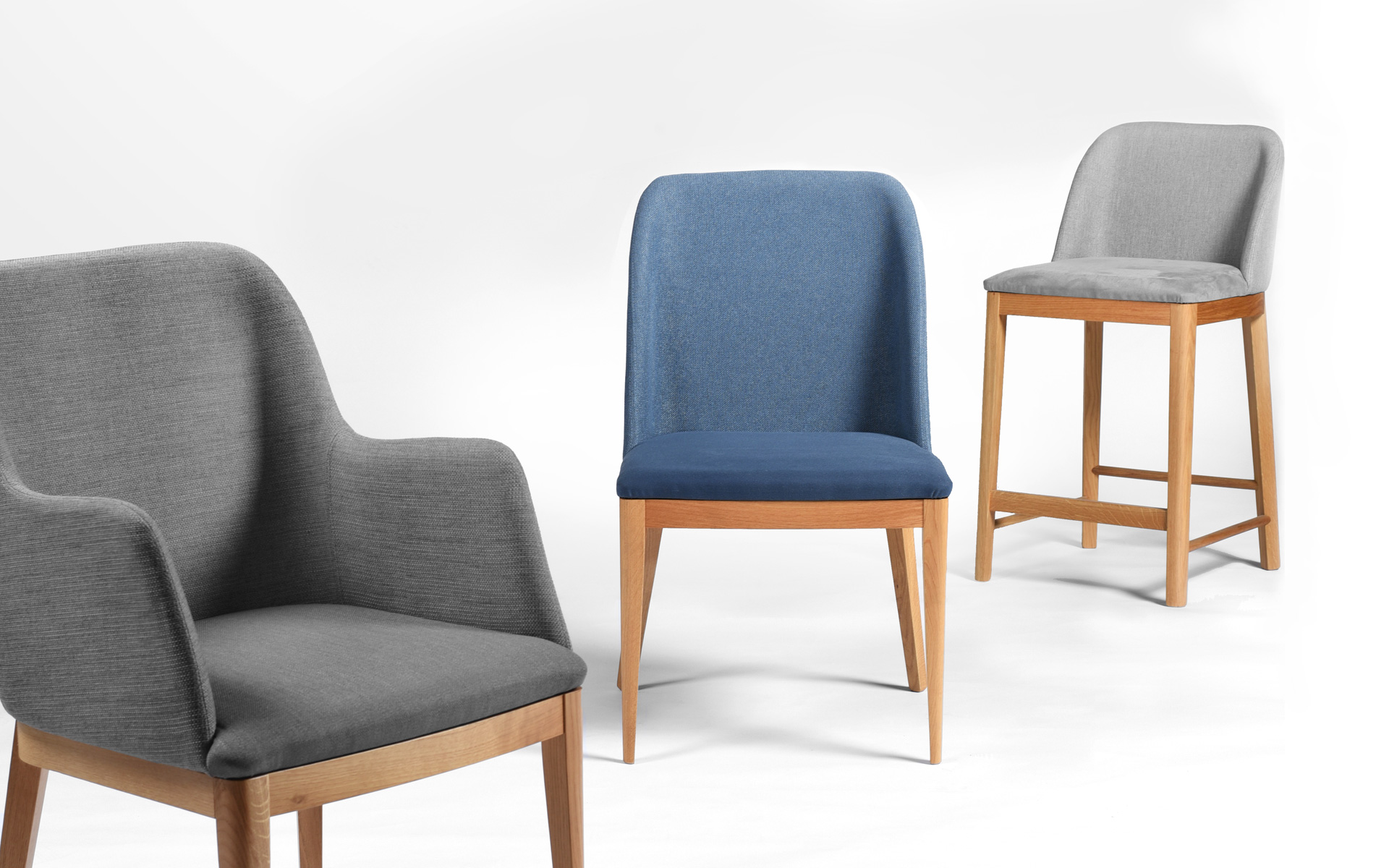 Hanák fully upholstered NORMAN dining chair 